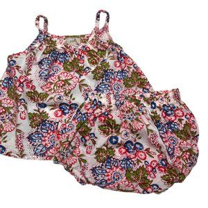 NWOT Nordstrom Peek Floral Spaghetti Strap Tunic & Bummie Short Set